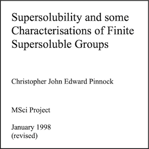 Post: Characterizations of finite supersoluble groups